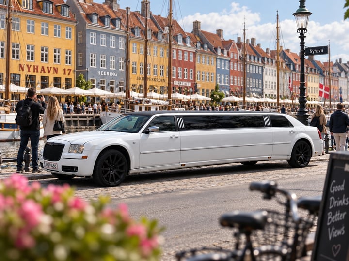 Sightseeing med limousine ved Nyhavn